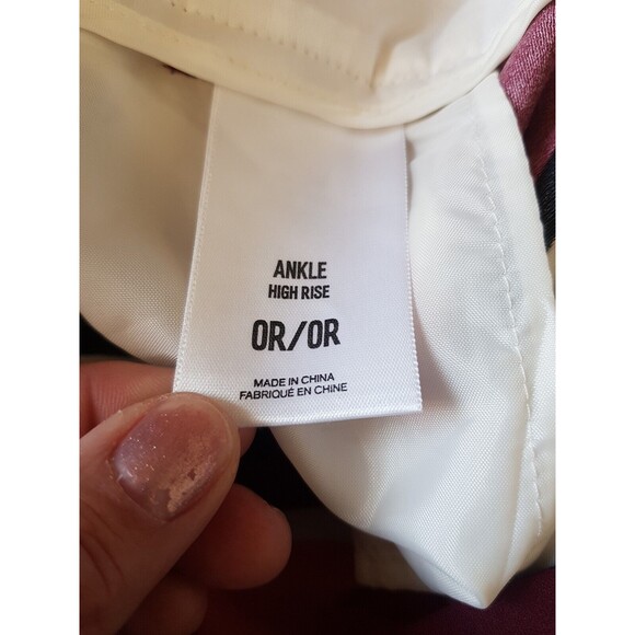 Express Womens Pants Ankle High Rise Sz 0 R Striped Trousers Funky chic outfit - Picture 8 of 14